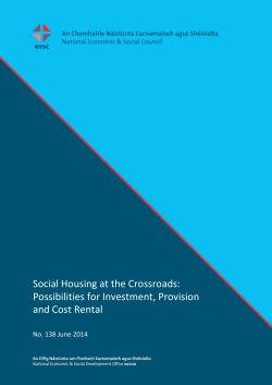 Social Housing at the Crossroads - National Economic and Social