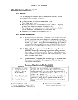 City Signage Ordinance