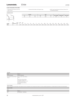 22 loewensteininc.com | 2017 LOUNGE ELIDE STANDARD