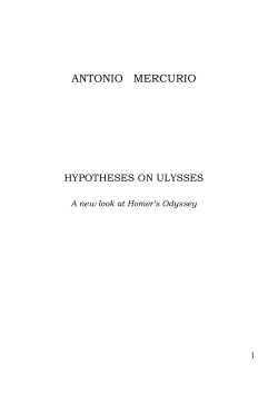 Hypotheses on Ulysses - Sophia University of Rome