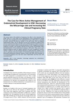 The Case for More Active Management of Endometrial Development