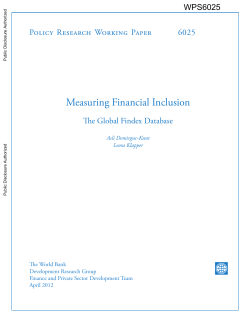 Measuring Financial Inclusion