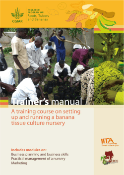 A training course on setting up and running a banana tissue culture