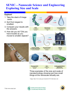 SENIC—Nanoscale Science and Engineering Exploring Size