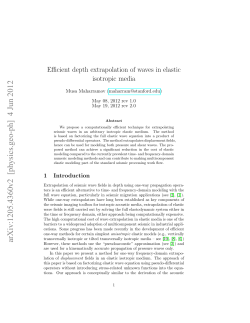 Efficient depth extrapolation of waves in elastic isotropic media