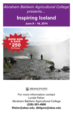 Inspiring Iceland - Abraham Baldwin Agricultural College