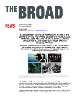 The Broad Presents Oracle Spring Programming, Announces