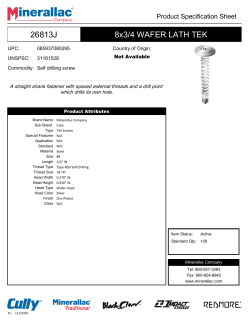 26813J 8x3/4 WAFER LATH TEK