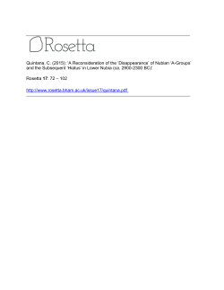 Disappearance` of Nubian `A-Groups`