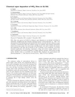 Chemical vapor deposition of HfO2 films on Si&bdquo;100&hellip;