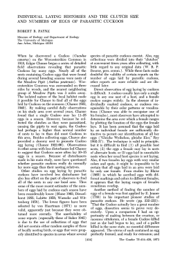 Individual Laying Histories and the Clutch Size and Numbers of