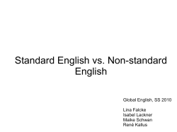 Standard English vs. Non