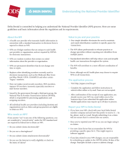 Understanding the National Provider Identifier