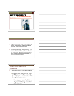 The Evolution of American Newspapers