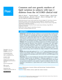 Common and rare genetic markers of lipid variation in