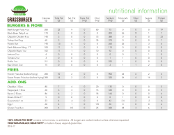 nutritional information