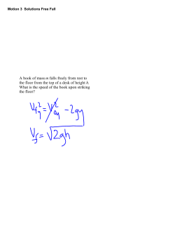 Motion 3 Solutions Free Fall