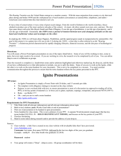 Power Point Presentation