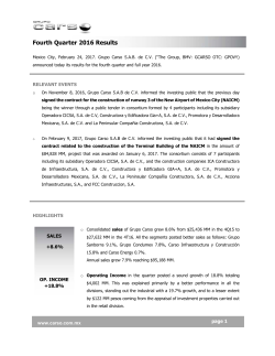 Q4 2016 - Grupo Carso