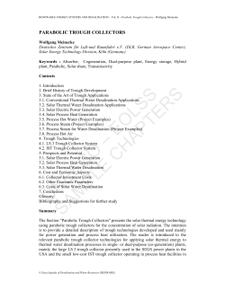 Parabolic Trough Collectors