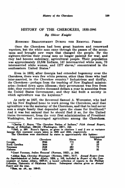 History of the Cherokees - Oklahoma State University