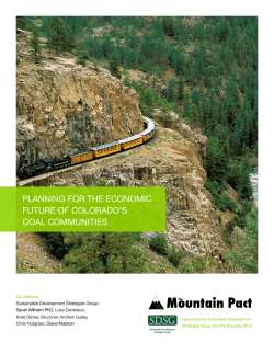 planning for the economic future of colorado`s coal communities