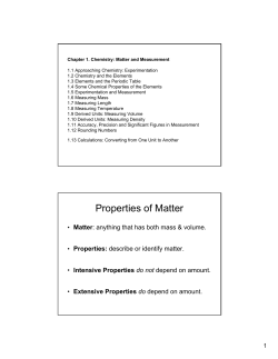 Properties of Matter