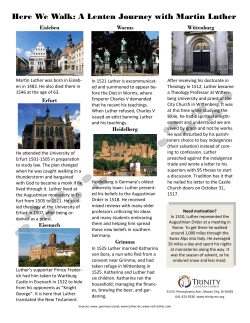 Here We Walk: A Lenten Journey with Martin Luther