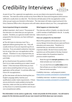 Credibility Interviews