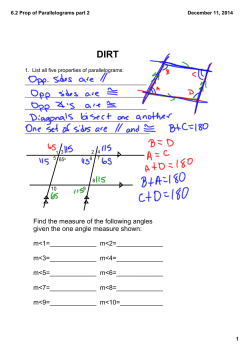 6.2 Prop of Parallelograms part 2