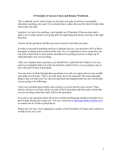 8 Principles of Success Check and Balance Worksheet PDF2