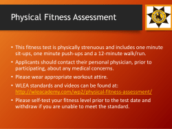 physical fitness pre-employment standards