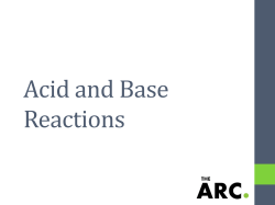 Acid Base Reactions