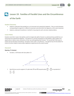 Lesson 19: Families of Parallel Lines and the Circumference of the