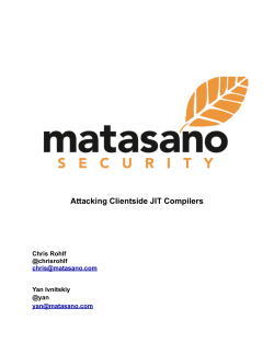 Attacking Clientside JIT Compilers