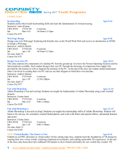Spring 2017 Youth Programs