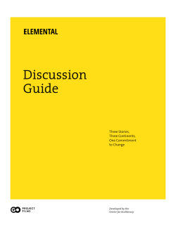 Discussion Guide - Global Oneness Project