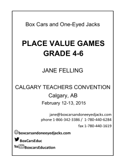 place value games grade 4-6 - Box Cars and One