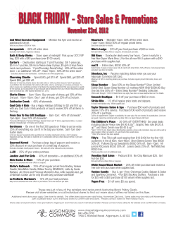 BLACK FRIDAY - Algonquin Commons