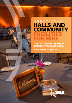 halls and community facilities for hire