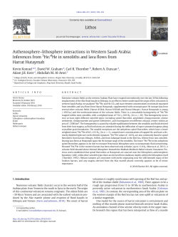 Asthenosphere-lithosphere interactions in Western Saudi Arabia