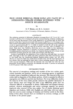 iron oxide removal from soils and clays by a dithionite