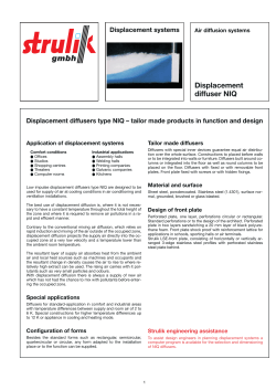 diffuser NIQ Displac diffuser Displacement diffuser NIQ