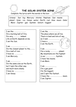 the solar system song