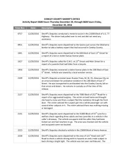 12/30/2016 Sheriff`s News Release