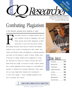 Combating Plagiarism - College of San Mateo
