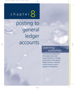 posting to general ledger accounts