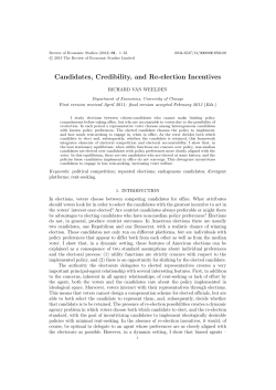 Candidates, Credibility, and Re-election Incentives