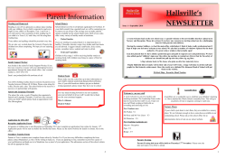 September 2016 - Hallsville Primary School