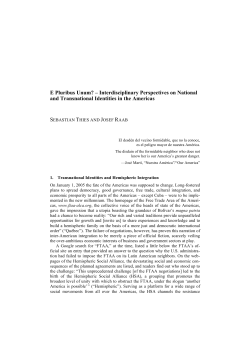 E Pluribus Unum? &ndash; Interdisciplinary Perspectives on